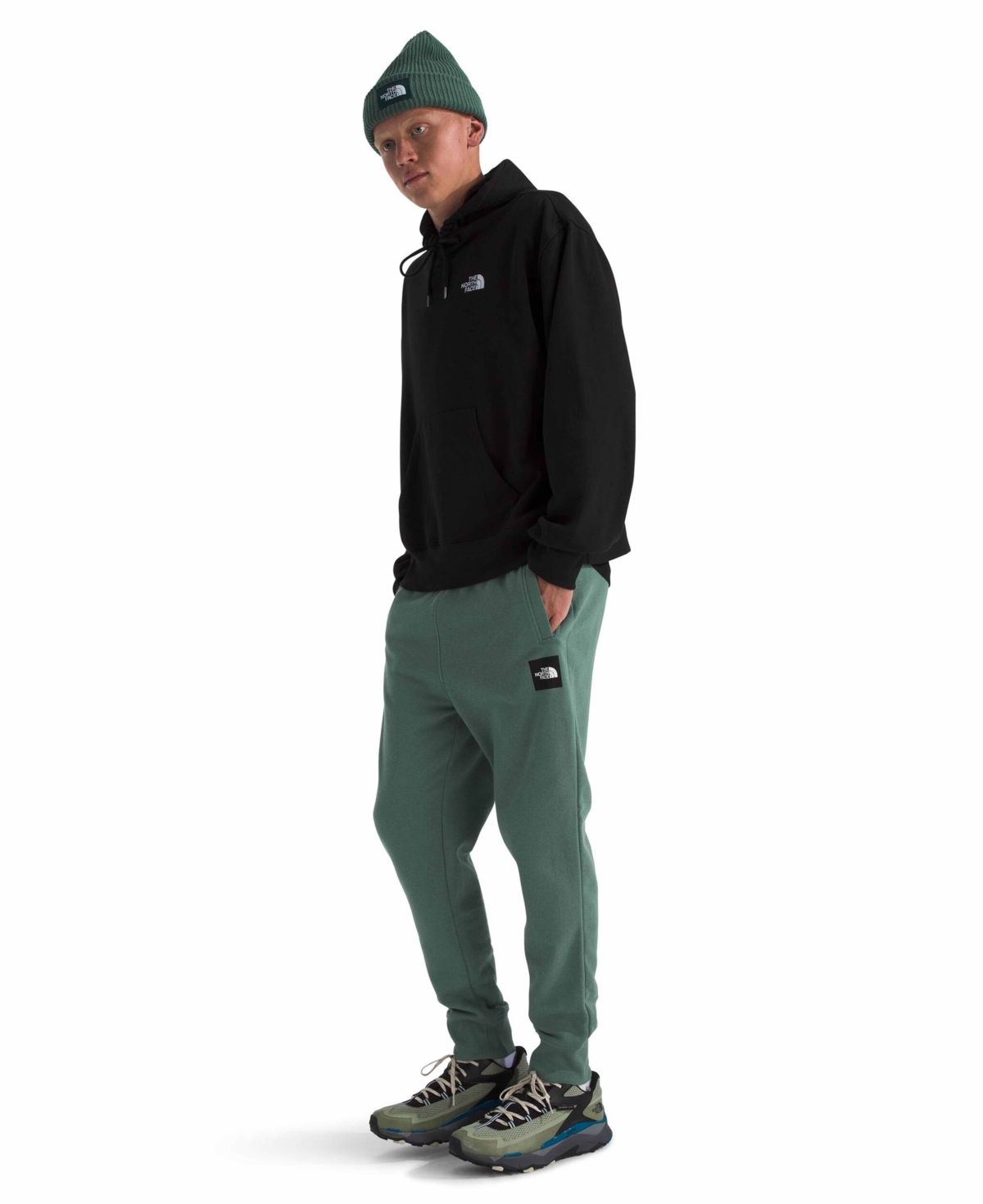 The North Face Men's Core Joggers In Duck Green,black