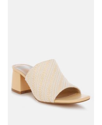 Morgana Woven Raffia Slip Ons