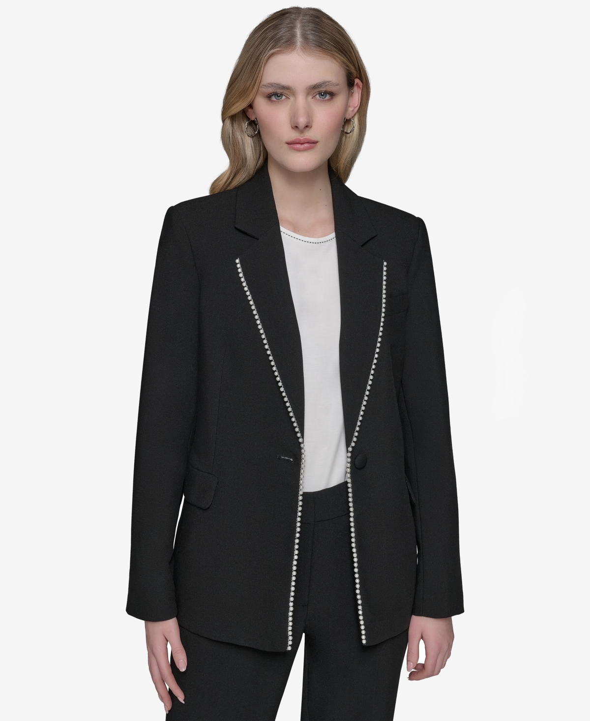 Karl Lagerfeld Women's Single-button Blazer In Black
