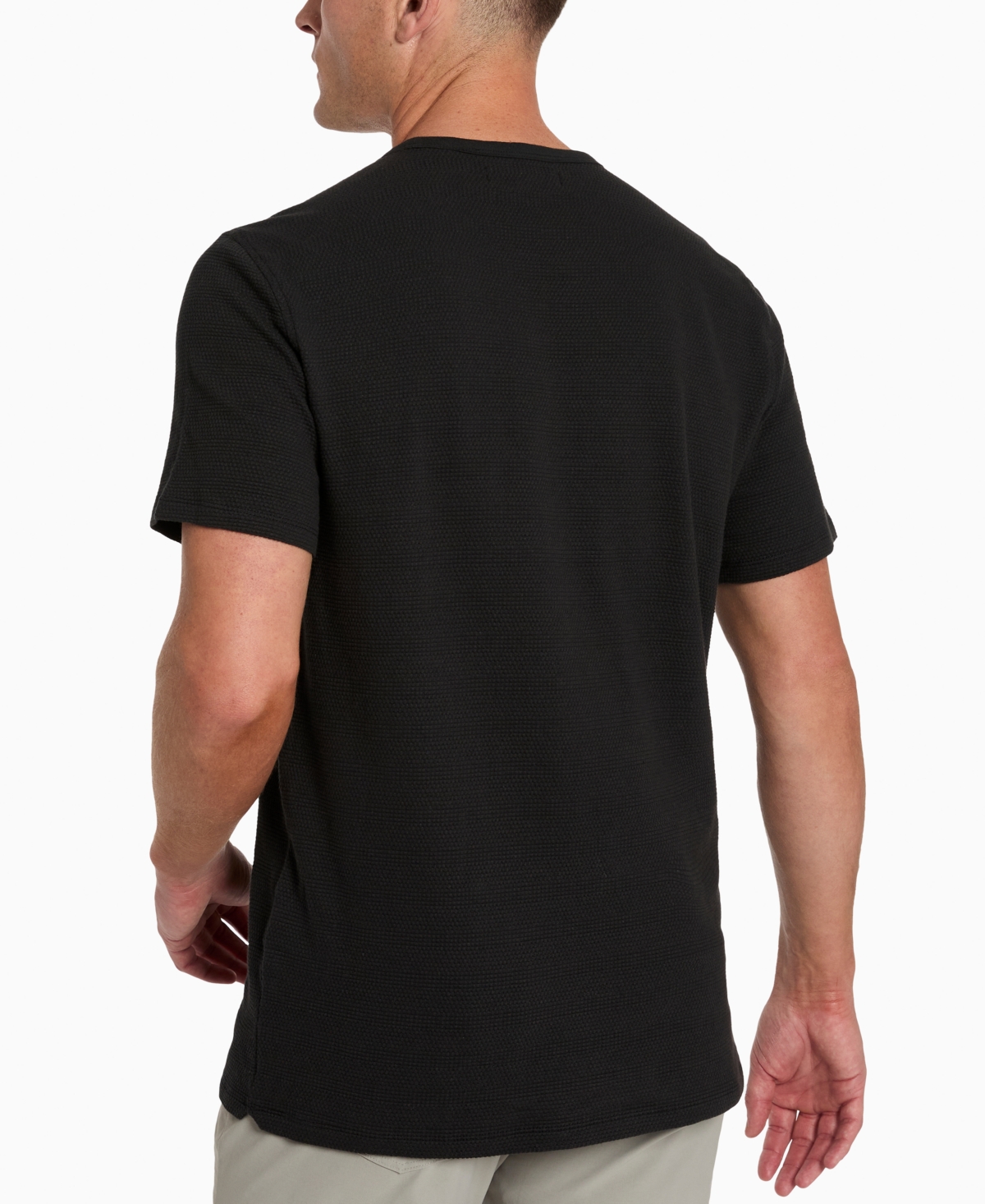Kenneth Cole Men's Slim-fit Textured T-shirt In Black