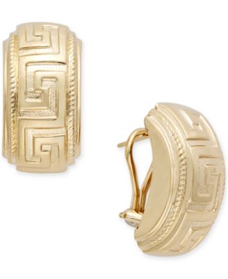 Macy's - Greek Key Earrings in 14k Gold