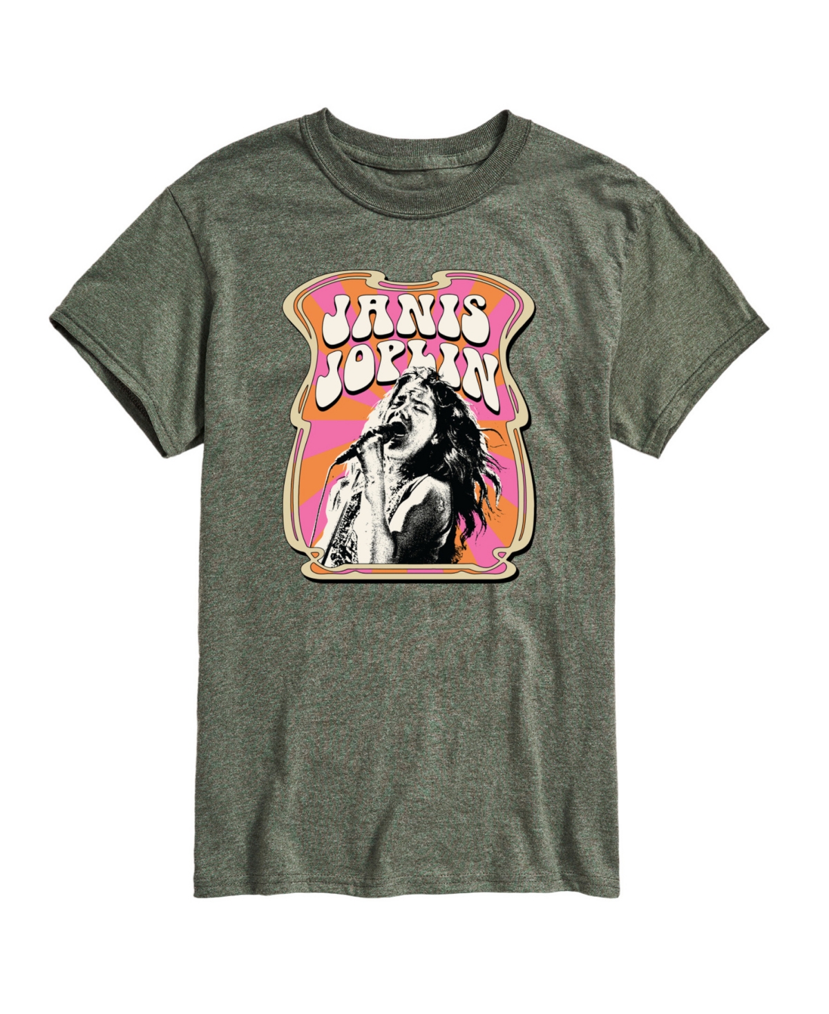 Airwaves Men's Janis Joplin Short Sleeve T-shirt In Green