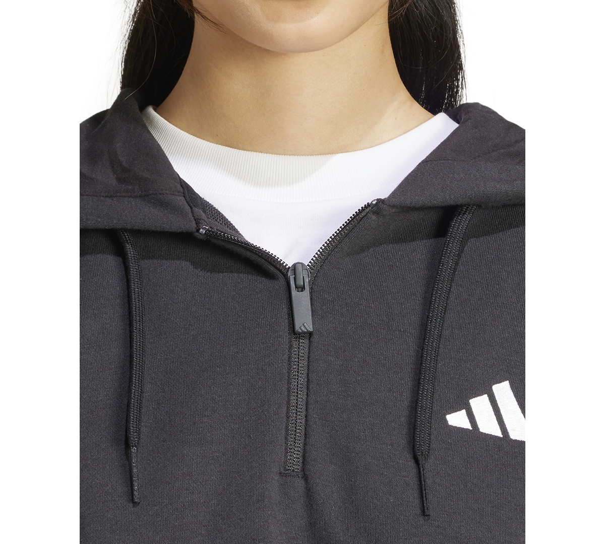 Shop Adidas Originals Women's The Essentials Relaxed Hooded Track Jacket In Black,white