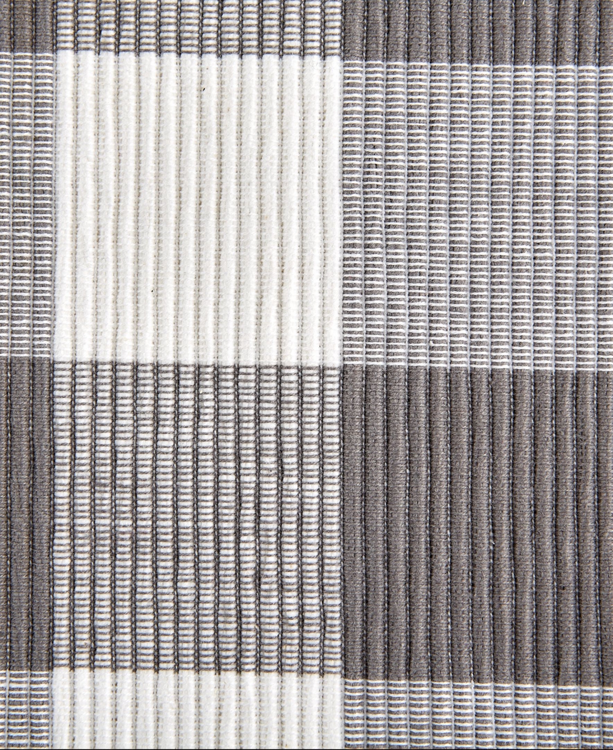 Design Imports Buffalo Check Ribbed Placemat, Set Of 6 In Gray
