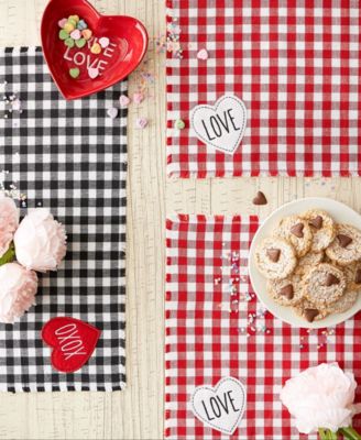 Love XOXO Checkers Embellished Placemat, Set of 4