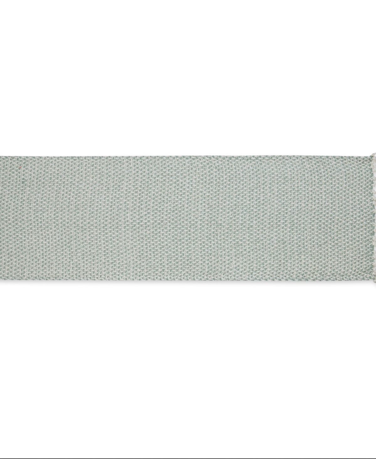 Design Imports Woven Jacquard Fringe Table Runner, 15" X 72" In Jadeite