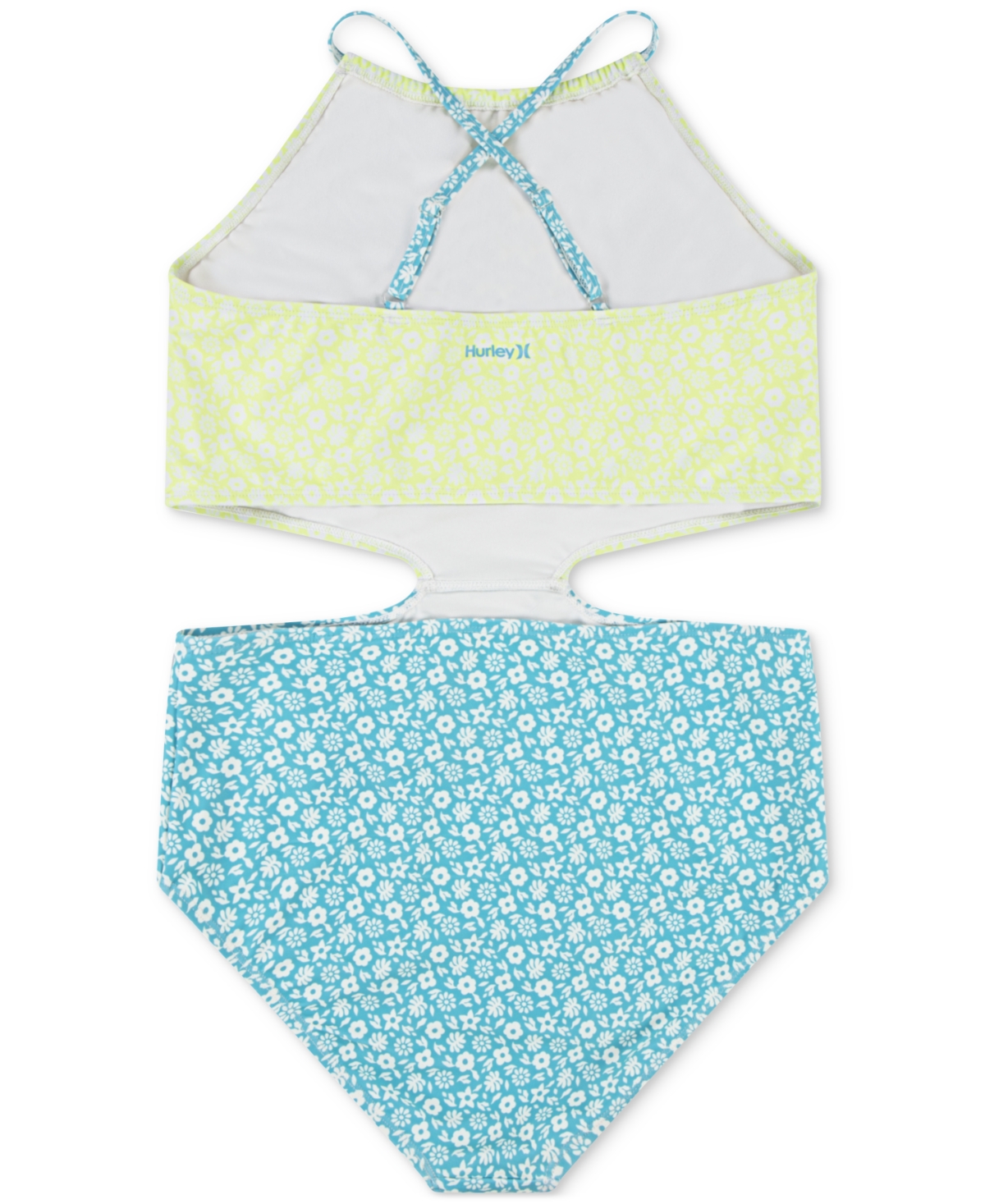 HURLEY BIG GIRLS HALTER MONOKINI SWIMSUIT 