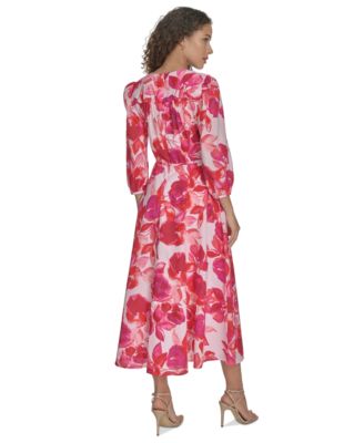 green emerald velvet dress Calvin Klein Womens Floral Midi Dress, Purple, Large at Amazon Women's  Clothing store