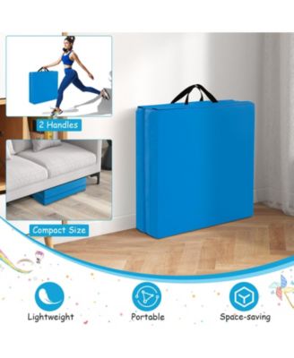6 x 2 FT Tri-Fold Gym Mat with Handles and Removable Zippered Cover