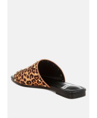 Hilsa Leopard Print Slip-On Flats