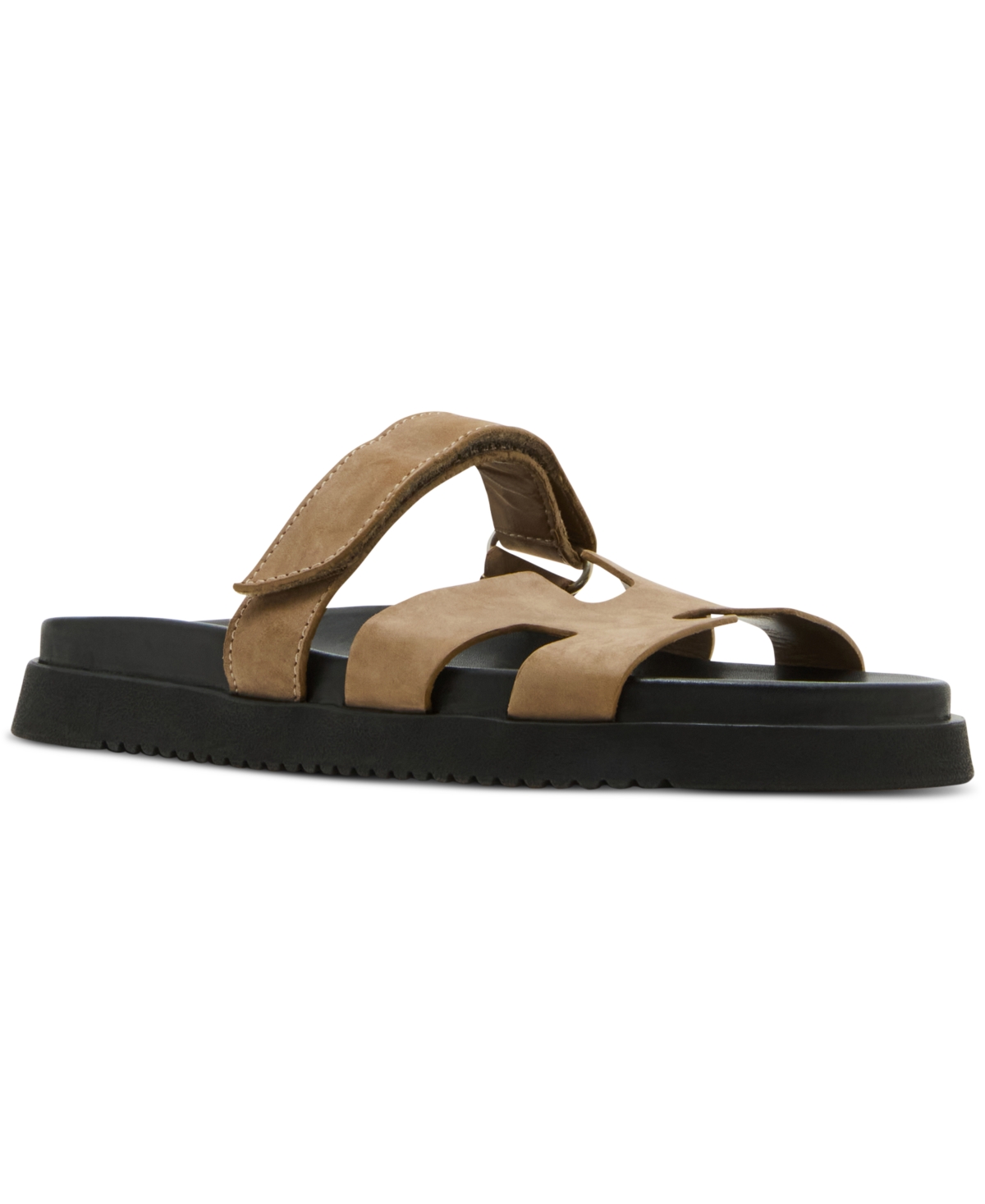 Steve Madden Women's Mayven Footbed Slide Sandals - Tan Nubuck