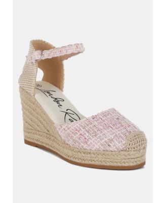 Womens Regatta Tweed Round Toe Woven Wedges