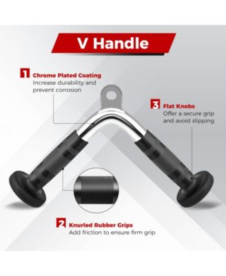 4-Piece Cable Machine Attachment Set for Home Gym