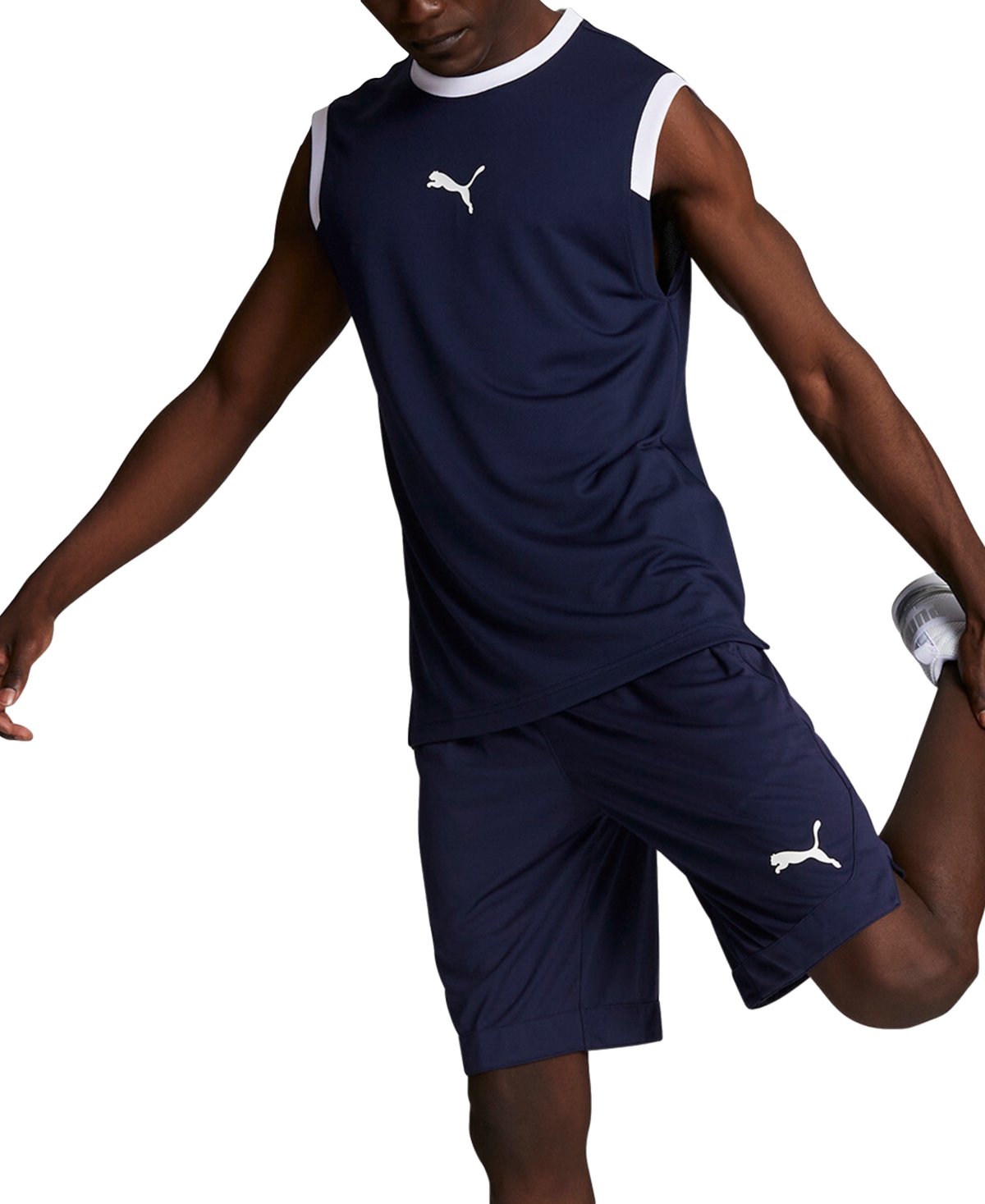 Puma Men's Rtg Regular-fit 10" Drawstring Shorts In  Navy