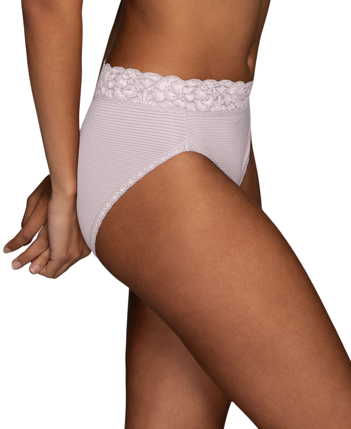 VANITY FAIR WOMEN'S FLATTERING LACE HI-CUT PANTY UNDERWEAR 13280, EXTENDED SIZES AVAILABLE 