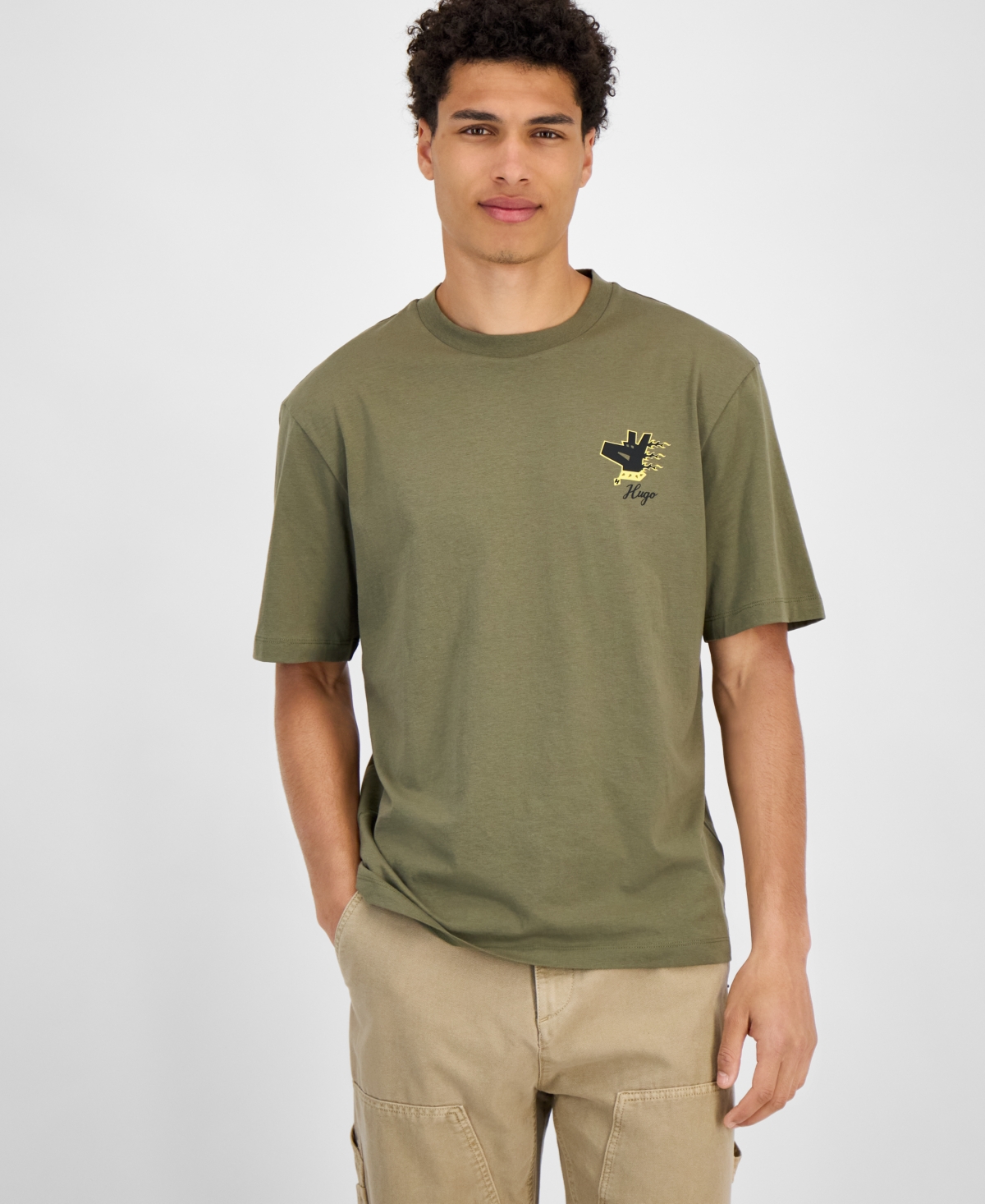 Hugo Boss Men's Nagulop Logo Graphic Cotton T-shirt