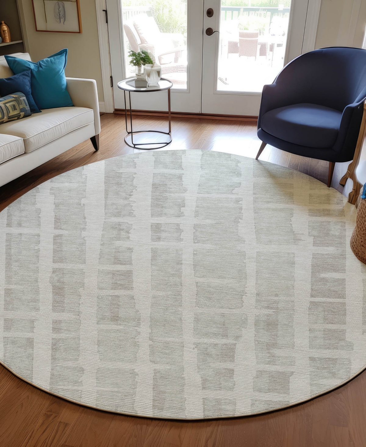 ADDISON CHANTILLE MACHINE WASHABLE ACN872 8'X8' ROUND AREA RUG