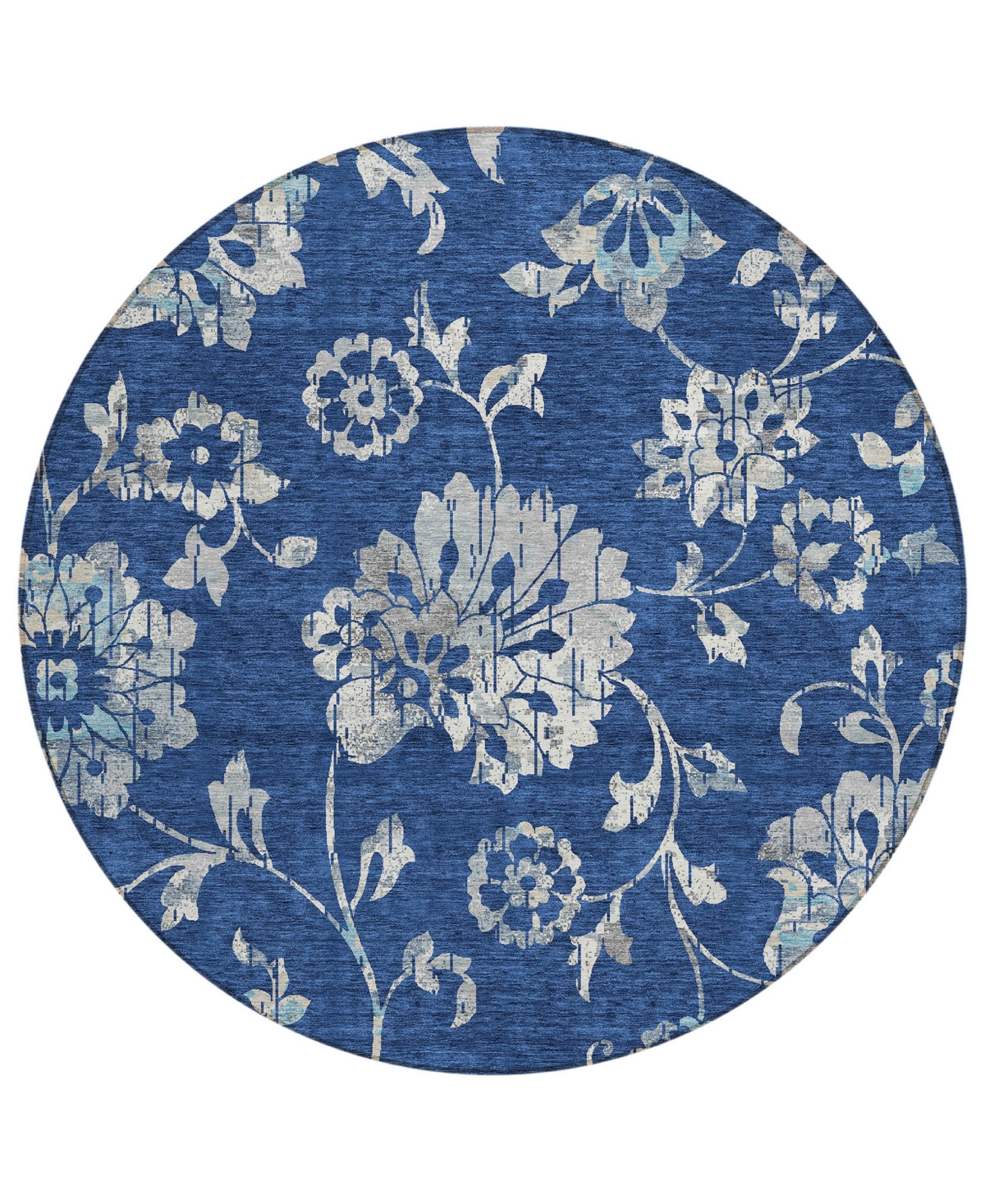Addison Chantille Acn856 8'x8' Round Area Rug In Navy