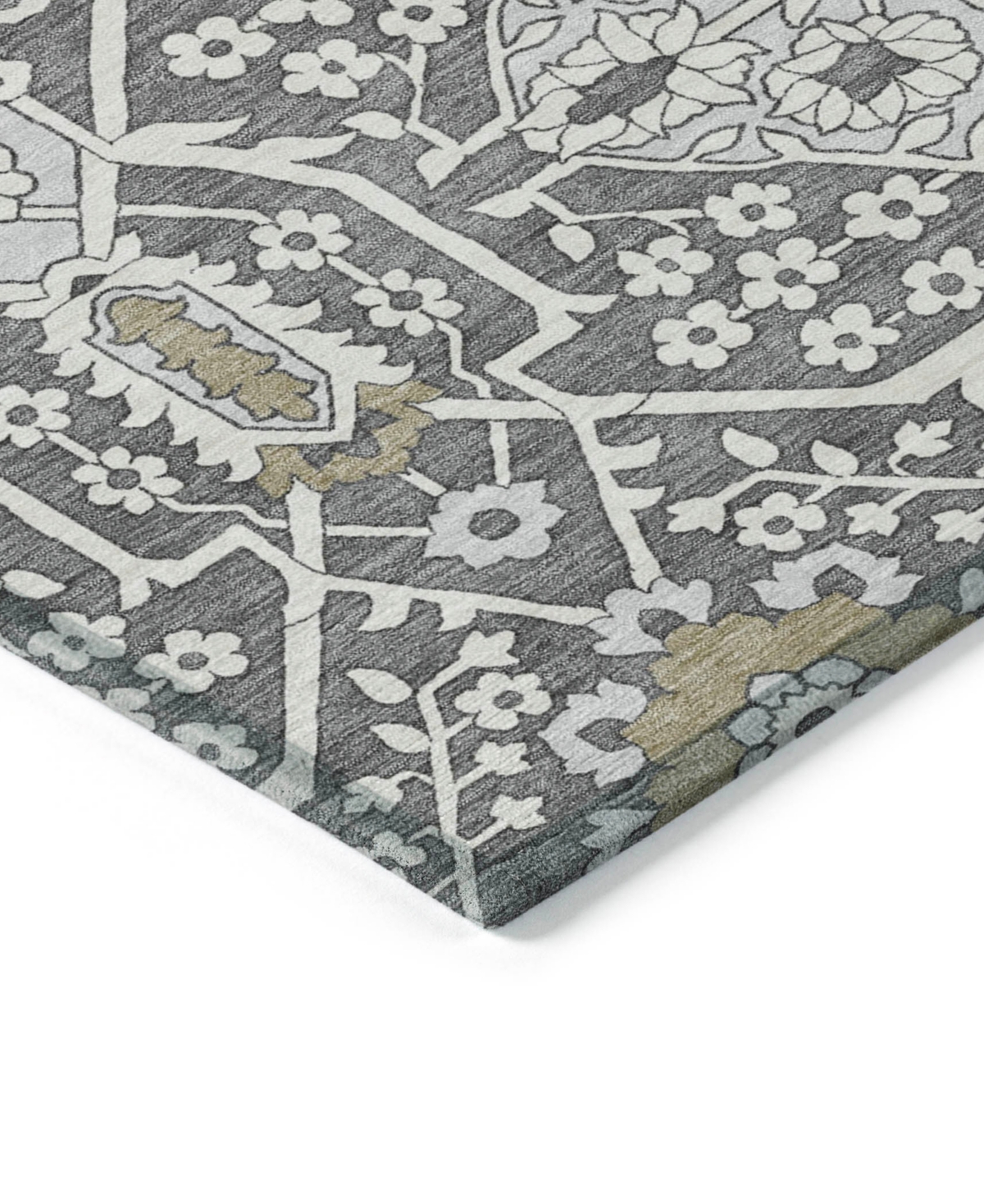 Addison Chantille Acn863 5'x7'6" Area Rug In Charcoal