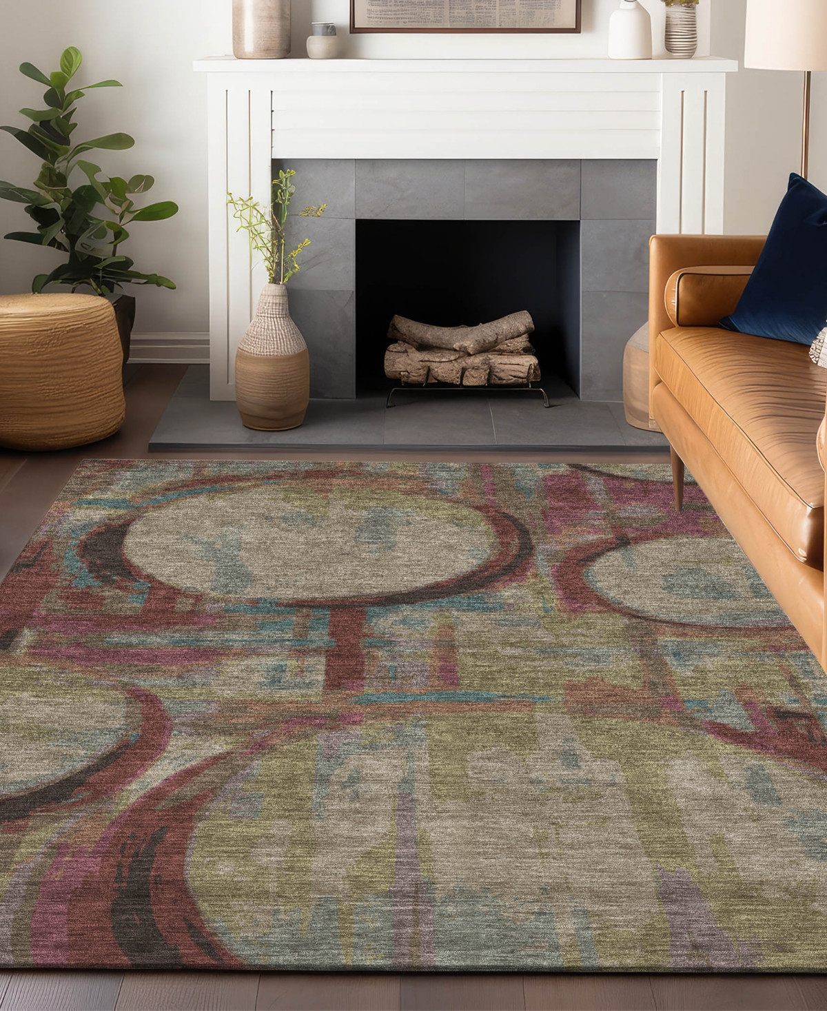 Addison Chantille Acn855 5'x7'6" Area Rug In Taupe
