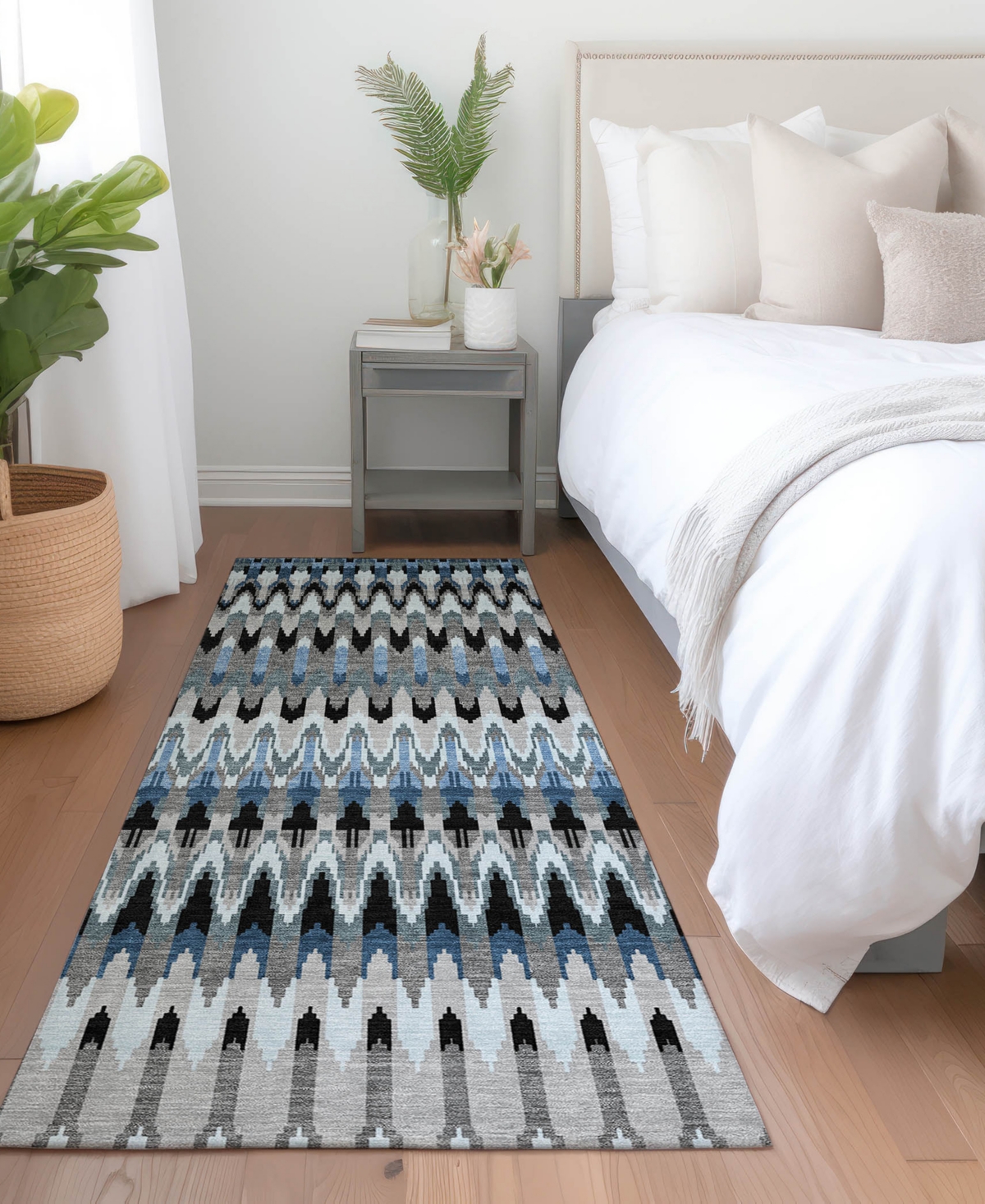 Addison Chantille Machine Washable Acn860 2'3"x7'6" Runner Area Rug In Gray