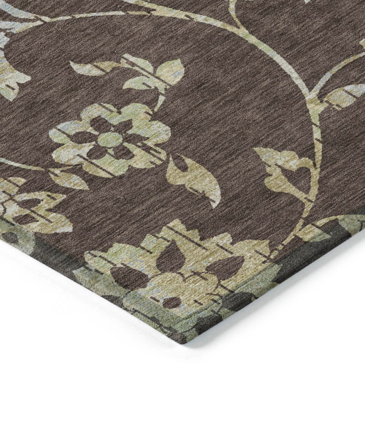 Addison Chantille Machine Washable Acn856 2'3"x7'6" Runner Area Rug In Chocolate