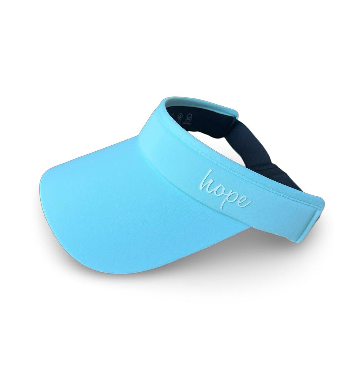 Women's Adjustable Band Sport Visor - Light Blue - Blue