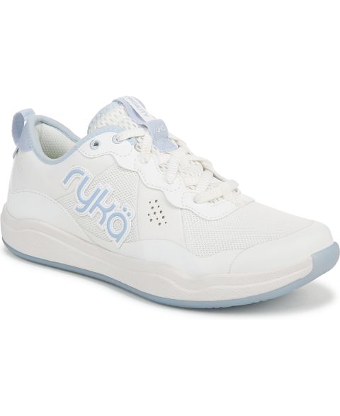 Женские кроссовки Ryka Court Agility Cross Training Lace Up, цвет: Белый / Синий сетчатый