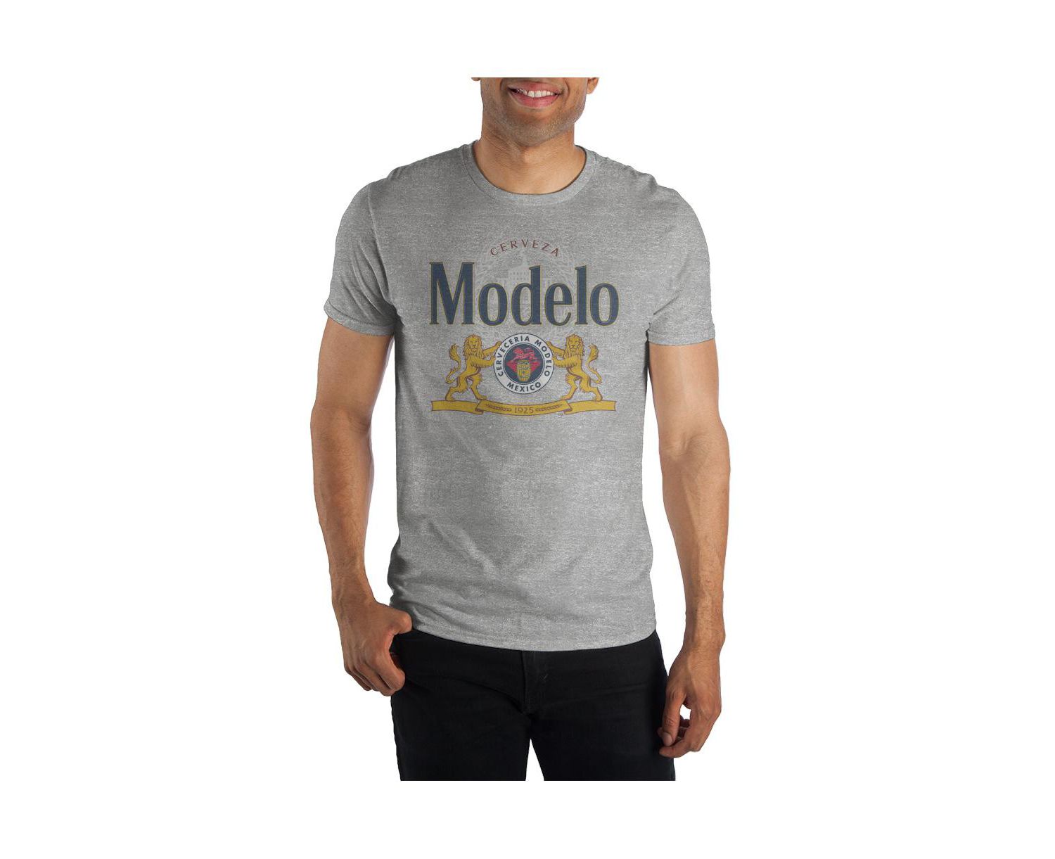 Men's Beer Logo Gray T-Shirt Tee