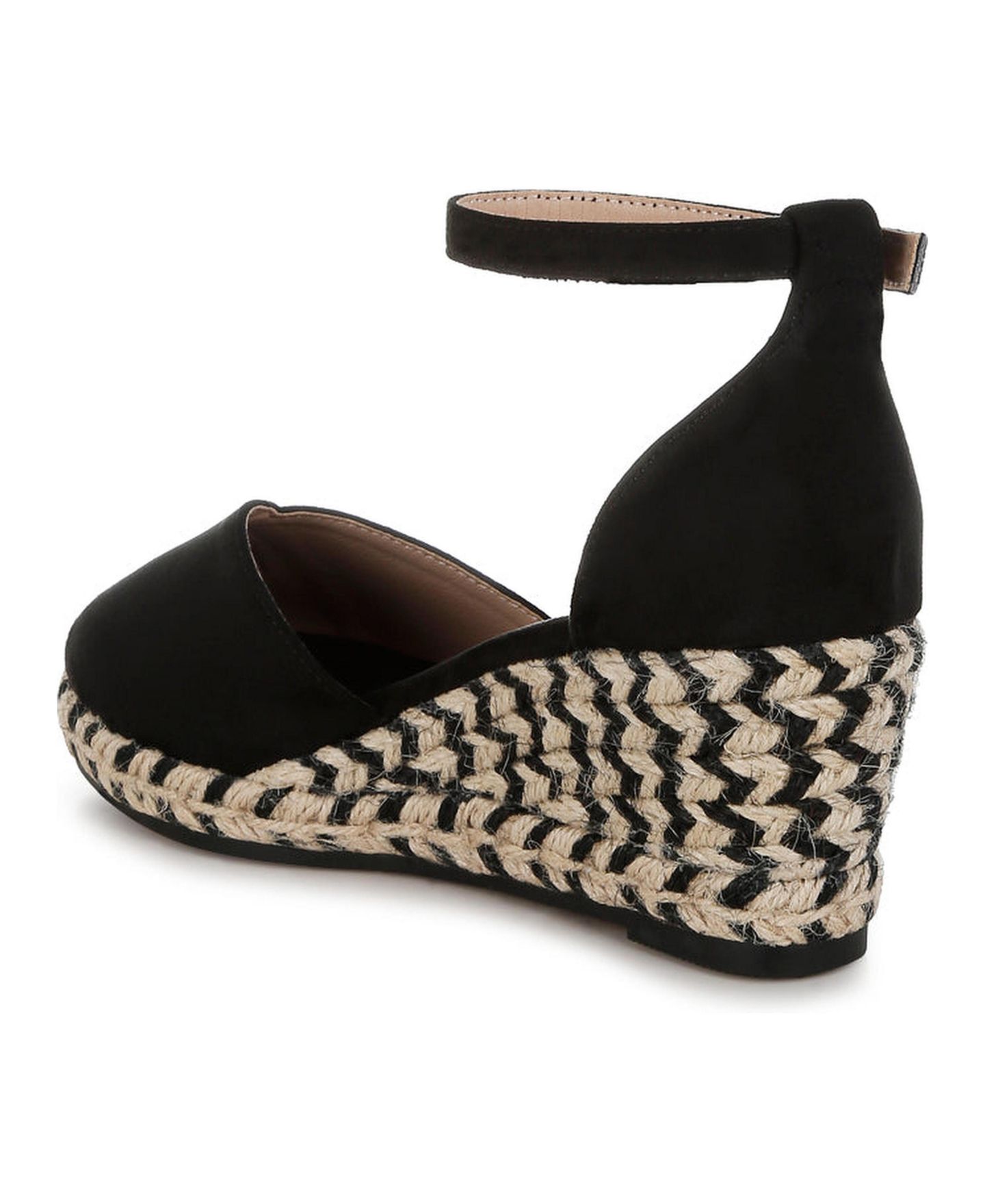 Женские сандалии London Rag Sorcruz Wedge Heel Espadrilles, цвет: Чёрный — фото 3