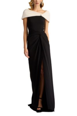 Women's Perkins Asymmetric Draped Gown