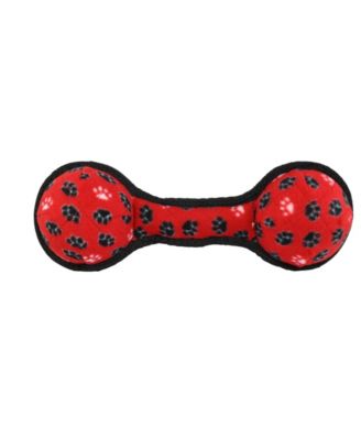 Ultimate 2 Ball Tug Red Paw, Durable Squeaky Dog Toy