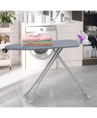 47" x 15" Iron Board with Removable Silver-coated Cover & Heavy-duty Steel Frame