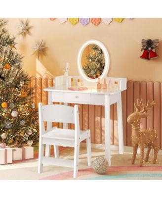 Kids Vanity Set with Lighted Mirror Fun and Stylish Dressing Table for Toddlers