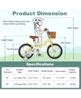 Slickblue 4–7 Year Old Kids Bicycle with Bell, Reflectors, and Adjustable Height Features