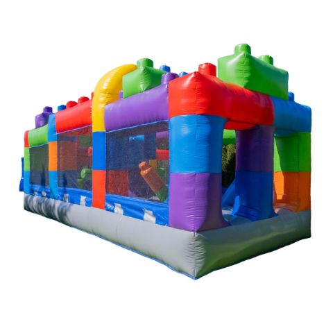 Детская игрушка HERO Kiddo Block Party 20 Ft. Vinyl Inflatable Obstacle Course, Up to 2 Users, Ages 3+