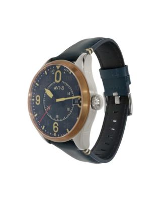 Men's Spitfire Smith Automatic Blue Leather Strap Watch, 42mm