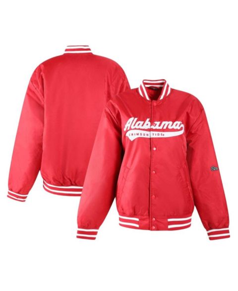 Женские куртки Hype And Vice Women's Crimson Alabama Crimson Tide A-Game Varsity Full-Snap Jacket