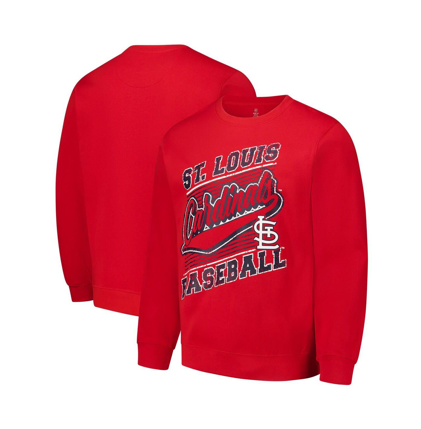 Мужская толстовка Stitches Red St. Louis Cardinals Pullover — фото 1
