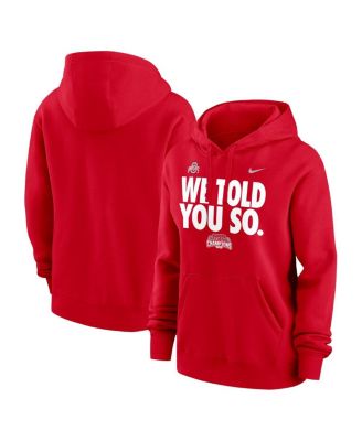 Nike - Women's Scarlet Ohio State Buckeyes College Football Playoff 2024 National s We Told You So Pullover Hoodie