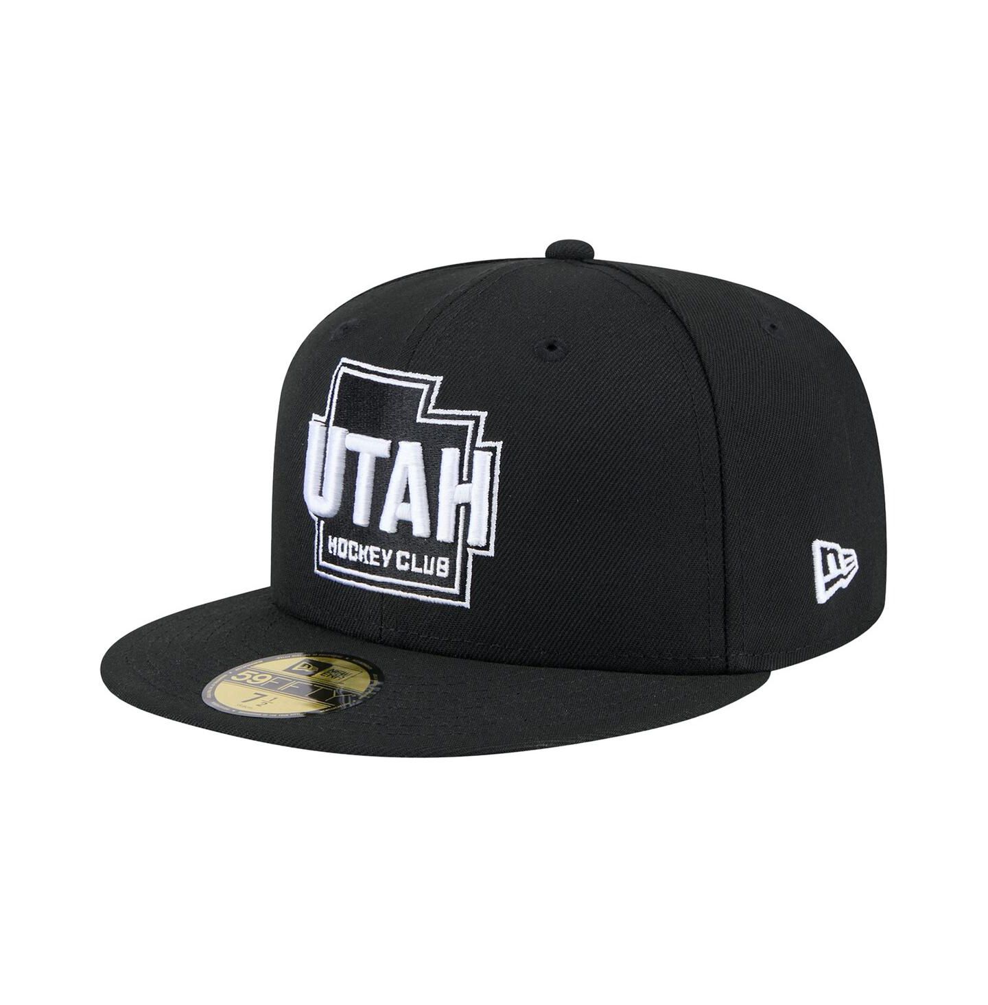 Мужская кепка New Era Black Utah Hockey Club State Shape 1st Season 59FIFTY Fitted Hat — фото 1