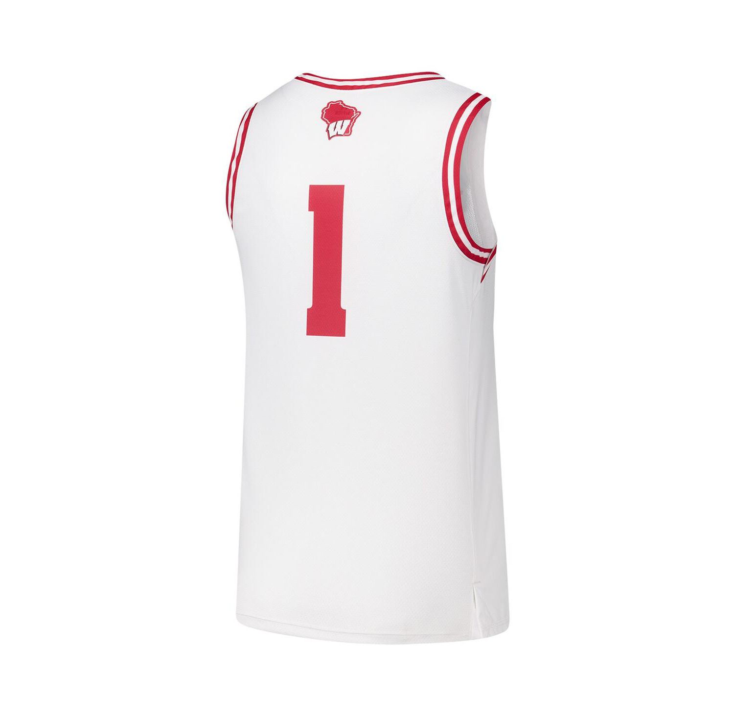 Men's 1 White Wisconsin Badgers Replica Basketball Jersey