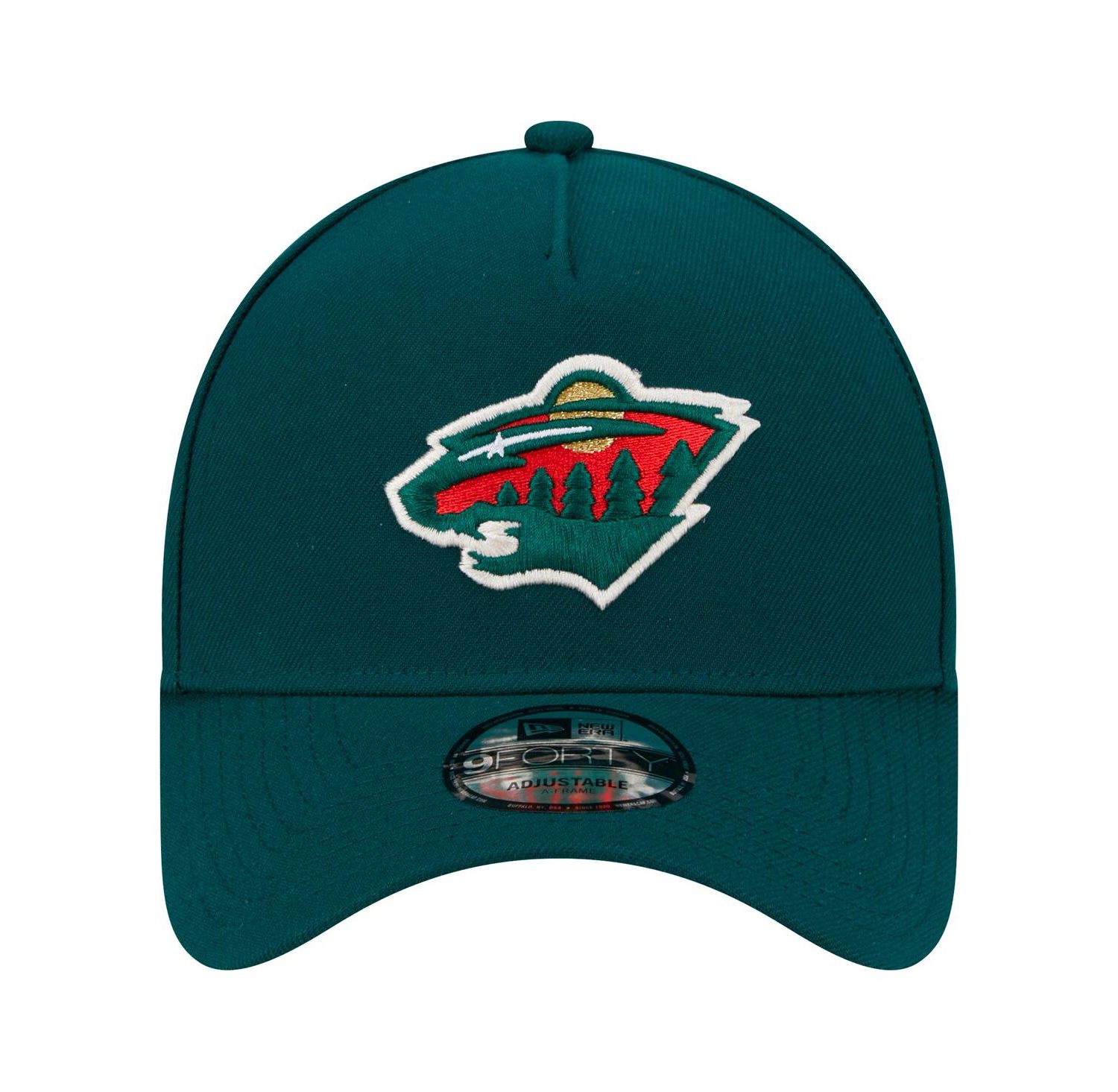 Men's Green Minnesota Wild Core A-Frame 9FORTY Adjustable Hat