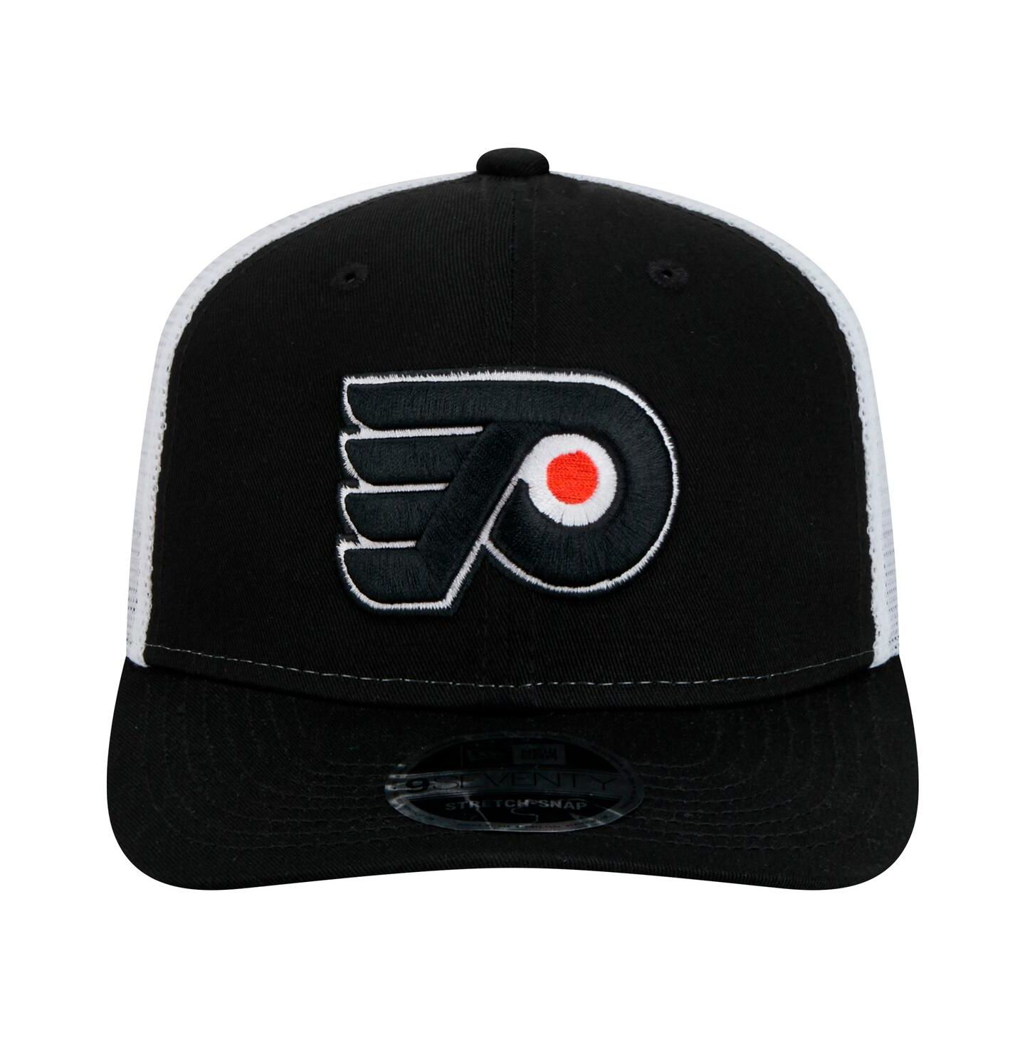 Мужская кепка New Era Black/White Philadelphia Flyers Core Trucker 9SEVENTY Stretch-Snap Hat — фото 5