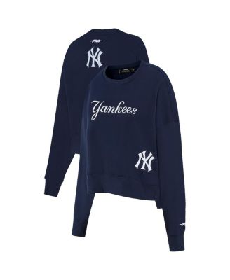 Pro Standard - Women's Navy New York Yankees Game Day Classics Crewneck Pullover Sweatshirt