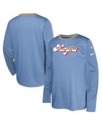 Nike - Light Blue Memphis Grizzlies 2024/25 City Edition Pregame Performance Long Sleeve Shooting T-Shirt
