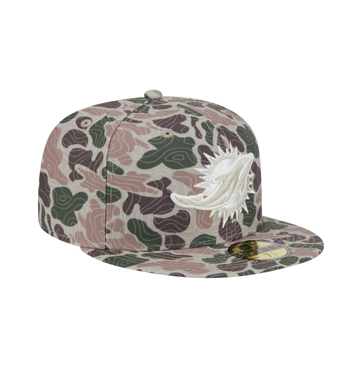 Мужская кепка New Era Camo Miami Dolphins Geo 59FIFTY Fitted Hat — фото 4