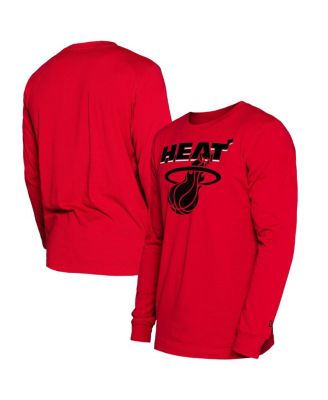 New Era - Men's Red Miami Heat 2024/25 City Edition Long Sleeve T-Shirt