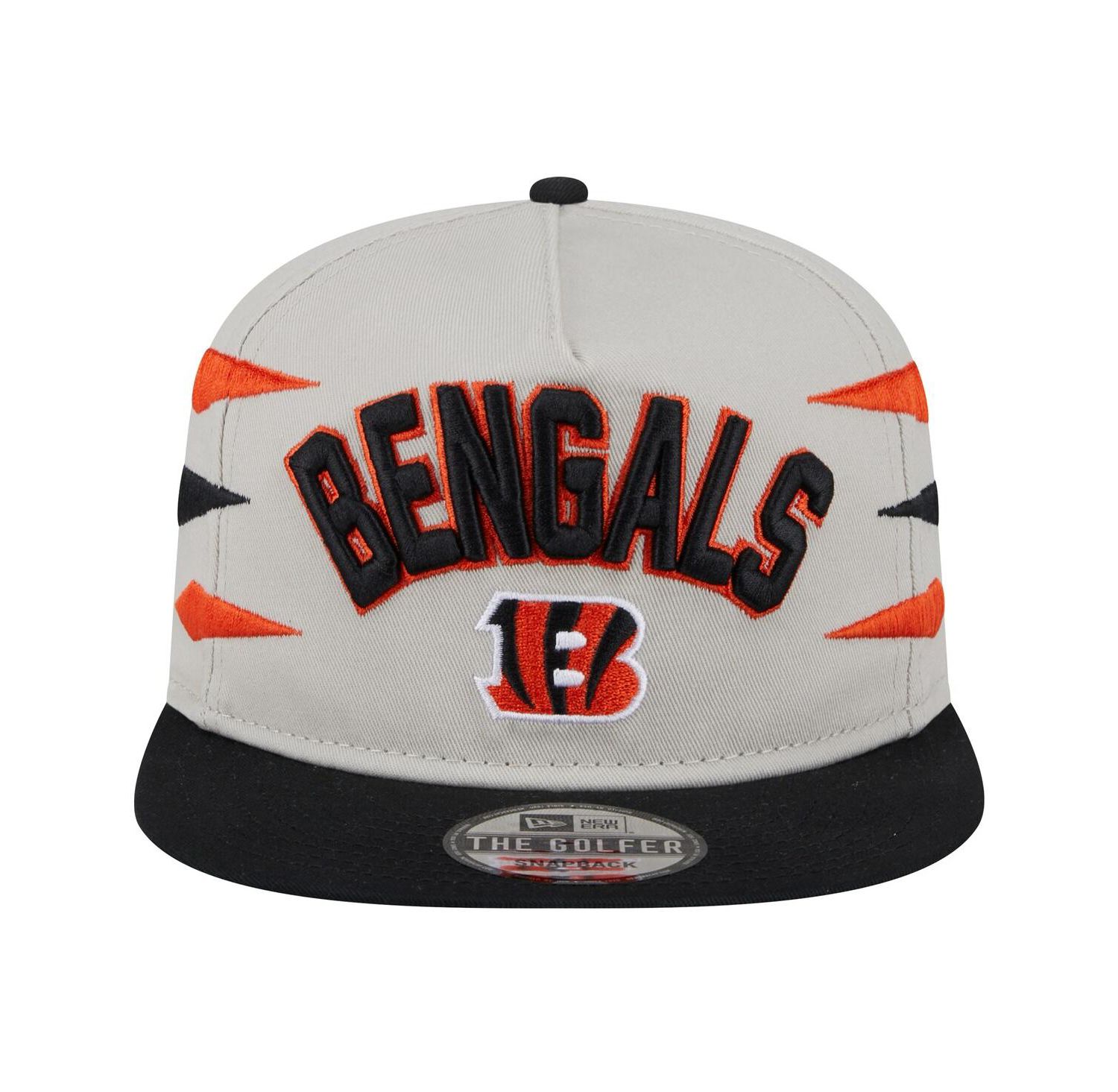 Men's Stone/Orange Cincinnati Bengals Athletic Golfer Snapback Hat
