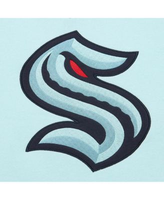 Women's Light Blue Seattle Kraken Heritage Lace-Up Pullover Sweatshirt